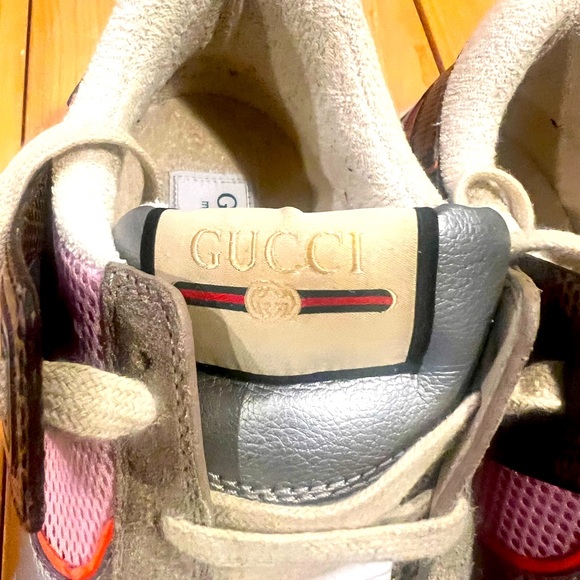 GUCCI ULTRAPACE LEATHER TRAINERS - Picture 5 of 6